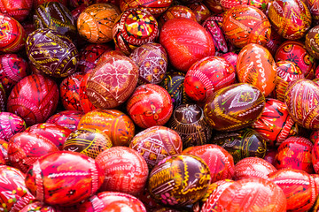 colorful, painted, easter eggs