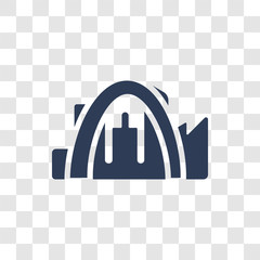 Gateway arch icon vector