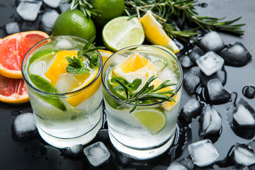 Fruits coctail and summer drink