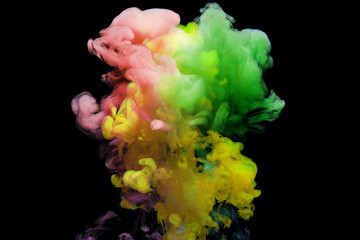 Obraz premium Abstract Ink splash Isolated on black background