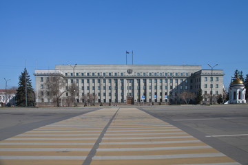 "Grey house" - the administration building of the Irkutsk region