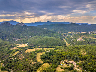 Obraz premium Aerial landscape Cevennes