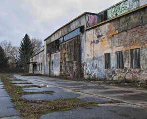 Fototapeta premium old airfield hangar