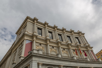 The Royal Theatre (Teatro Real or simply El Real) in Plaza de Oriente Square, Madrid
