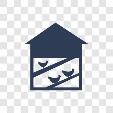 Chicken coop icon vector
