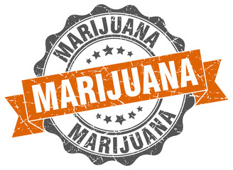 marijuana stamp. sign. seal