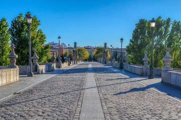 Bridge of Toledo (Puente de Toledo) in Madrid, Spain