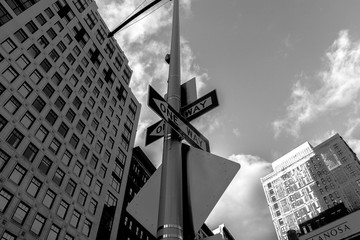 Cartello stradale One Way