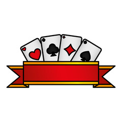 poker cards casino icons