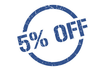 5% off  stamp
