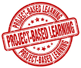 project-based learning red grunge stamp