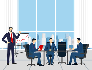 Fototapeta premium Office Work, workflow, coworking, Teamwork. Business meeting in the company. office meeting