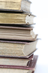 old books isolated on white; 