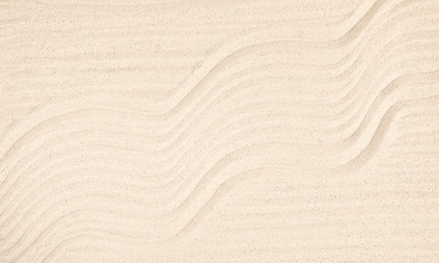 Fototapeta na wymiar Beach sand texture background. Flat lay, top view, copy space 