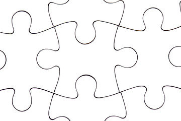 Fototapeta premium white jigsaw puzzle