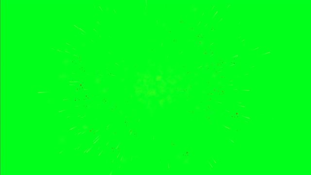 Space Explosions On Green Screen
