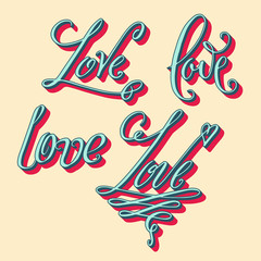 Misc styles Love lettering