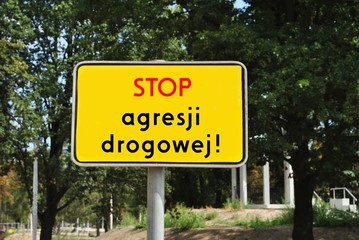 Stop agresji drogowej - obrazy, fototapety, plakaty