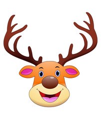 Deer head cartoon mascot