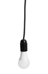 New light bulb for lamp on white background