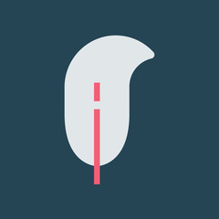 Silhouette icon feather