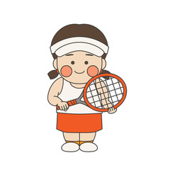 女性キャラクターテニス