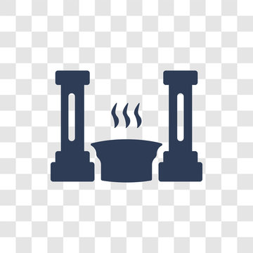 Roman bath icon vector