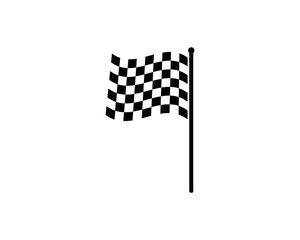Fototapeta premium racing flag icon of automotif illustration vecto