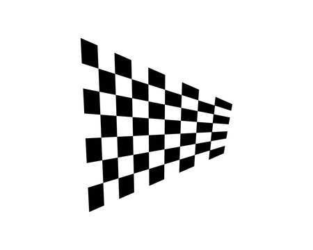 racing flag icon of automotif illustration vecto