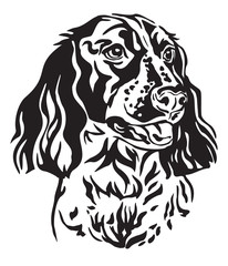 Fototapeta premium Decorative portrait of Dog Russian Spaniel vector illustration