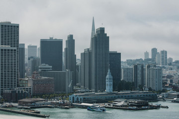 Port of San Francisco and the City Skyline 
