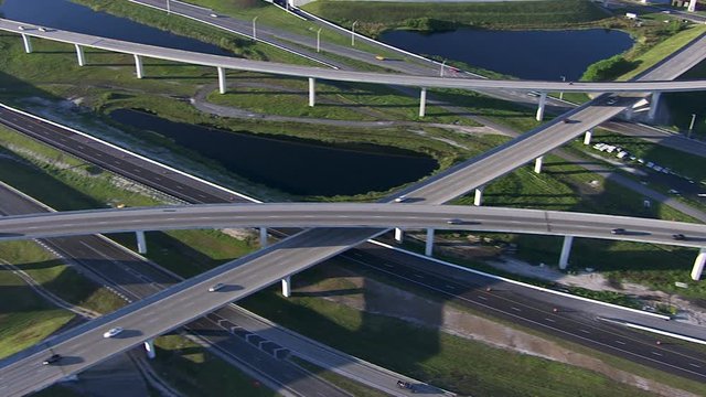 Aerial view Interstate 95 Intersection Fort Lauderdale