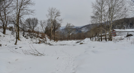 Winter scenery of Mohe County, China