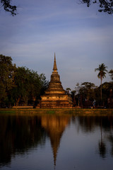 Fototapeta na wymiar Temple complex in Sukothai, Thailand.