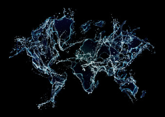 Water world map