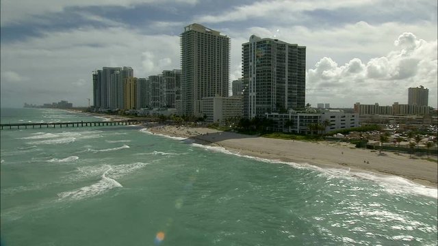Aerial view Hollywood Beach Hotel condominium resorts Florida