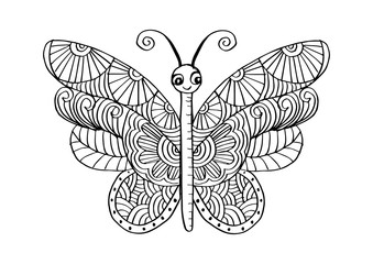Hand drawn butterfly