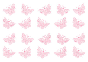 Pattern with butterflies