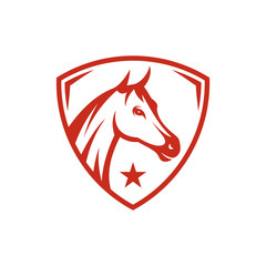 Head horse logo template vector illustration