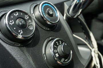 Detail of Air conditioner control in car interior