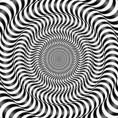 Psychedelic optical spin illusion background.