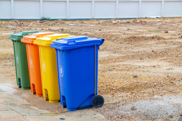 Different Colored Bins