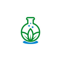 Natural eco lab icon symbol design vector illustration