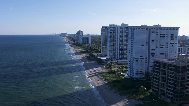 Aerial view Pompano Beach Broward County Florida 