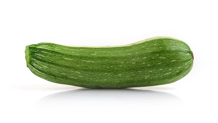 fresh green zucchini  isolated on white background