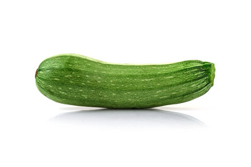 fresh green zucchini  isolated on white background