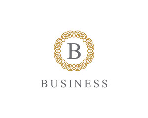 Abstract Ornament Outline Frame Logo Icon 010