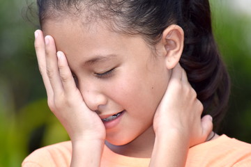 Fototapeta premium A Stressful Youthful Girl