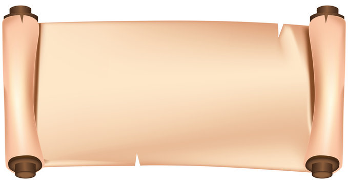 Old parchment rolled