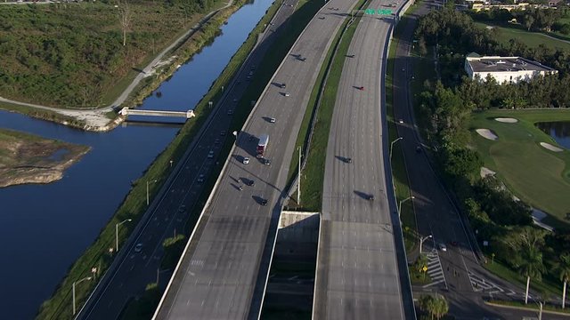 Aerial view Interstate 95 Intersection Fort Lauderdale